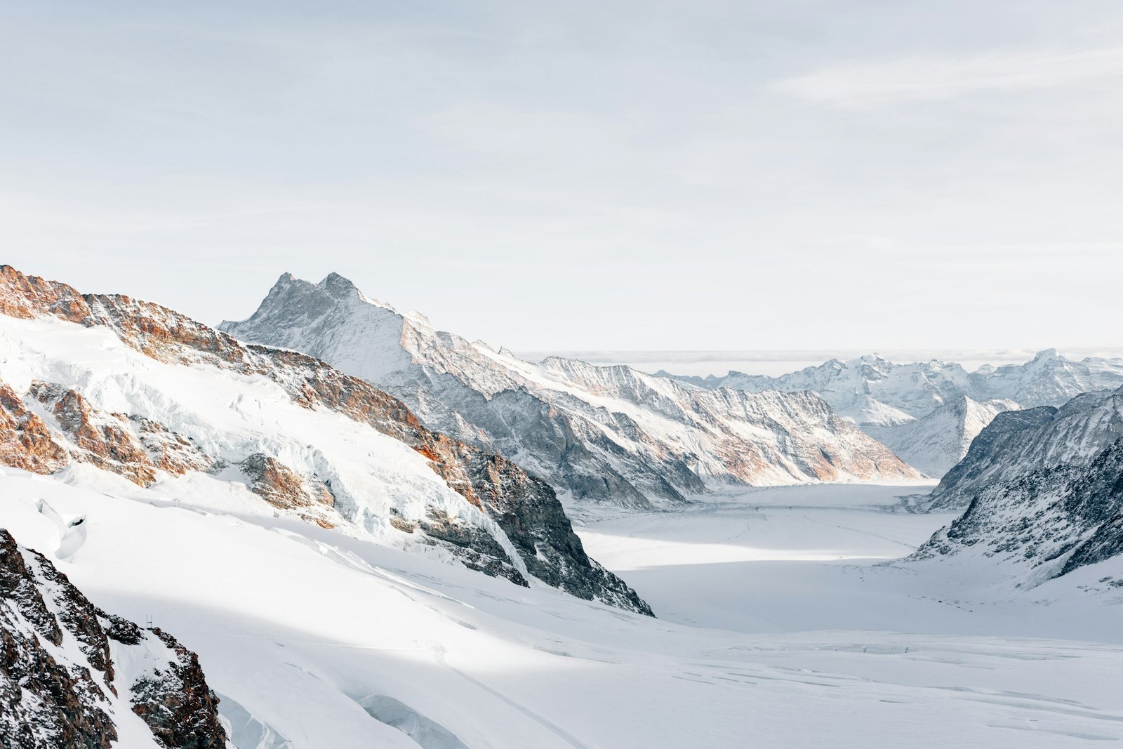 Alpine winter glacier